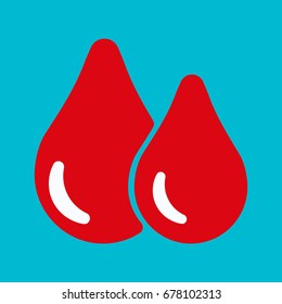 Blood red drop icon