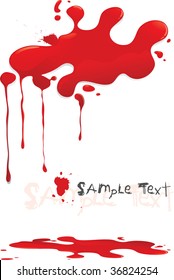 Blood or Red Paint Splatter Background