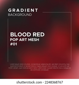 Fondo de malla de degradado de arte pop rojo en sangre. Perfecto para papel pintado, portada de libros, espuma, empaque, carcasa de teléfono, folleto, volante, diseño de afiches, papel pintado, pantalla móvil, diseño de sitios web y muchos más.