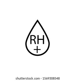 Blood RH plus vector icon