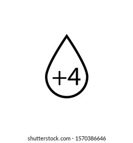 Blood RH plus vector icon