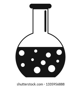 Blood round flask icon. Simple illustration of blood round flask vector icon for web design isolated on white background