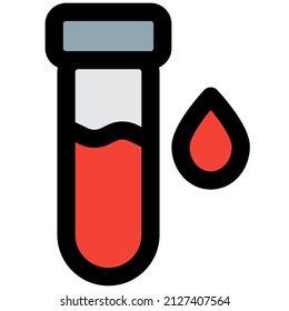 Muestra de sangre recolectada en un tubo para análisis de laboratorio
