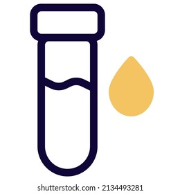Blood sample collected in a tube for lab analysis
