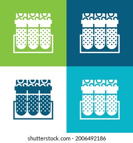 Blood Sample Flat four color minimal icon set