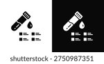 Blood Sample Icon In Black And White Style