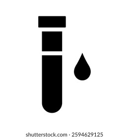 blood sample icon color editable on white background