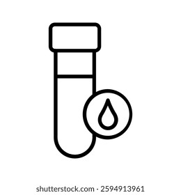blood sample icon color editable on white background
