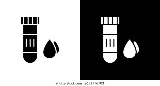 Ícone de amostra de sangue de um vetor de estilo plano