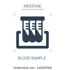 Blood Sample Icon. High Quality Filled Blood Sample Icon On White Background. From Medical Collection Flat Trendy Vector Blood Sample Symbol. Use For Web And Mobile