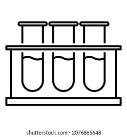 Icono de muestra de sangre en el diseño de estilo de contorno moderno. Ilustración vectorial aislada en fondo blanco.