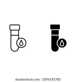 Blood sample icon set color editable