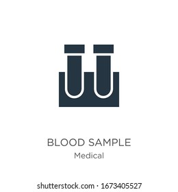 Blood Sample Icon Vector. Trendy Flat Blood Sample Icon From Medical Collection Isolated On White Background. Vector Illustration Can Be Used For Web And Mobile Graphic Design, Logo, Eps10