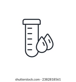 icono de muestra de sangre. vector.Curso editable.Signo de estilo lineal para uso de diseño web,logotipo.Ilustración de símbolo.