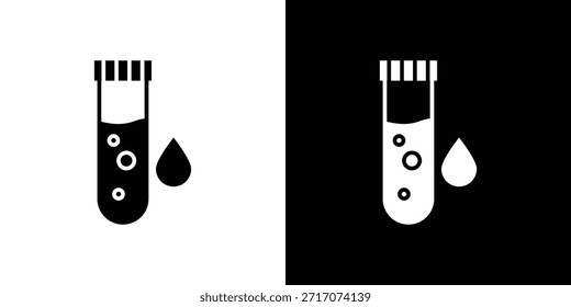 Projeto de silhueta de vetor de ícones de amostra de sangue. Ilustração de design gráfico plano vetorial.