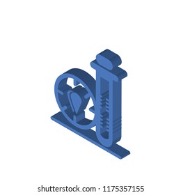 Blood sample isometric left top view 3D icon
