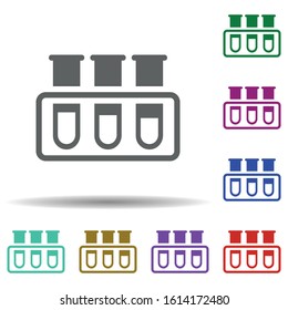 Blood sample in multi color style icon. Simple glyph, flat vector of blood donation icons for ui and ux, website or mobile application