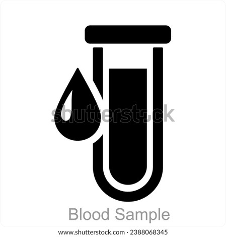 Blood Sample and blood test icon concept