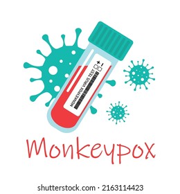 Tubo de muestra de sangre para la prueba del virus Monkeypox. 