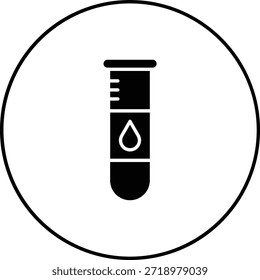 Ícone do vetor de amostra de sangue. Pode ser usado para impressão, aplicativos móveis e da Web.