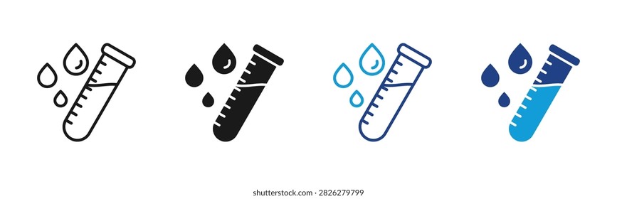 Blood Sample Web icon with multiple style collection