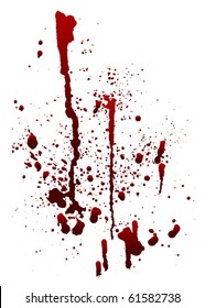 A Blood Spatter Graphic On White. Eps 8 Vector.