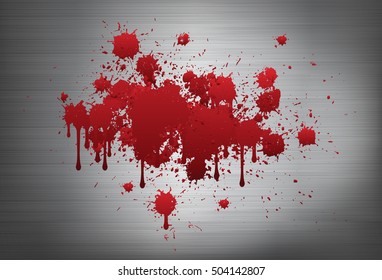 blood splash on metal 