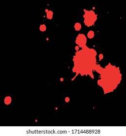 Placa de salpicaduras de sangre en un fondo aislado