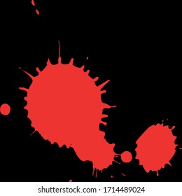 Blutsplash-Schmutzspritzer auf isoliertem Hintergrund
