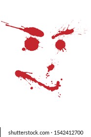 Blood splash and splatter vector - Illustration