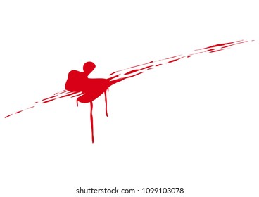 Blood Splash, Vector Illustration