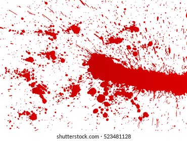 Blood splashes hand made tracing from sketch Vector Illustration