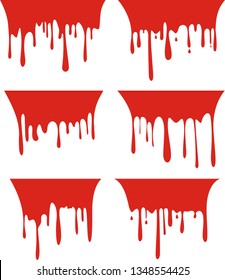 Blood splashes isolated on white, vector design illustration