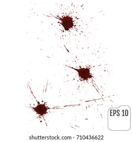 Blood splatter. Grunge concept. Vector illustration