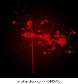 Blood splatter on dark background