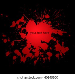 Blood splatter on dark background