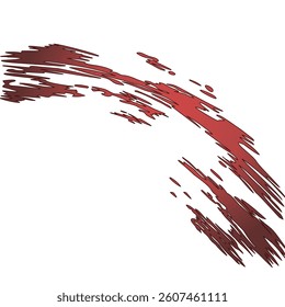 Blood splatter painted vector isolated on white for halloween design. Red dripping blood drop watercolor