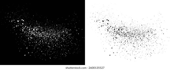 Blood splatter vector black and white color paint ink brush stroke background