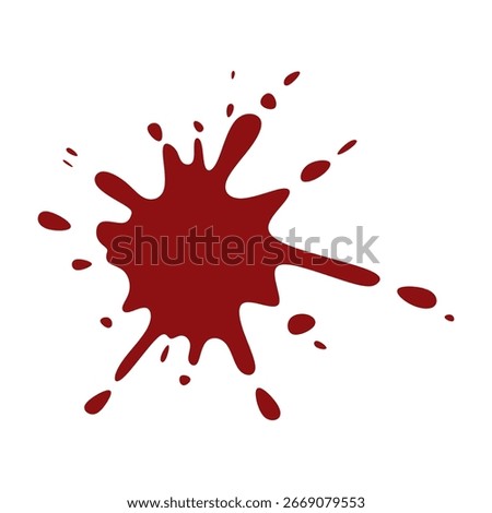 Blood Splatter Vector. Horror Red Stains, Drips and Splashes for Halloween Backgrounds