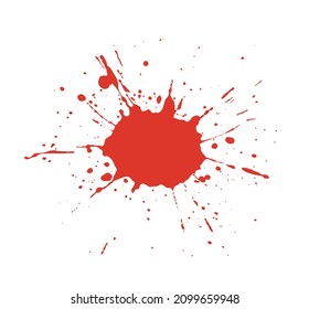 Blood splatter vector illustration design on white paper