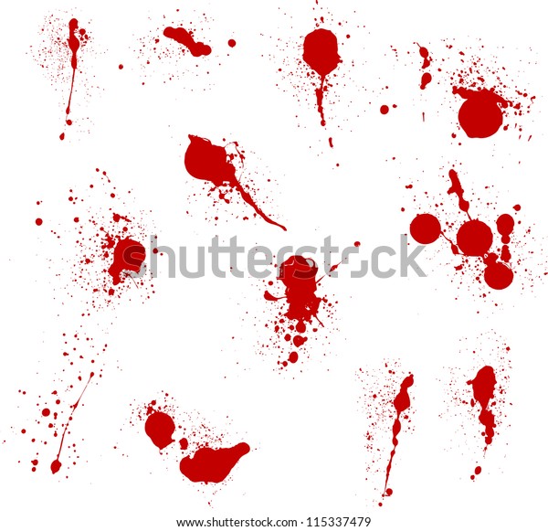 Blood Splatters Stock Vector (Royalty Free) 115337479