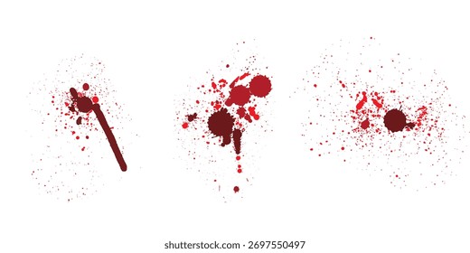 Manchas de sangue sobre fundo branco