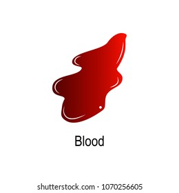 blood sprays icon. Element of colored splash illustration. Premium quality graphic design icon. Signs and symbols collection icon for websites, web design, mobile app on white background