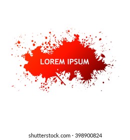 Blood stain of ink. Vector