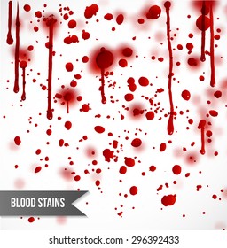Blood stains and splatter. Background with blood texture