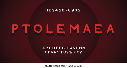 Blood Style Vector Alphabet Letters And Numbers