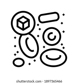 blood with sugar disease problem line icon vector. blood with sugar disease problem sign. isolated contour symbol black illustration