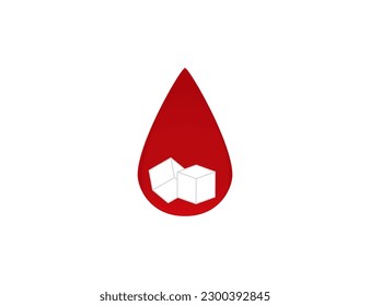Blood, sugar, drop icon. Vector illustration.