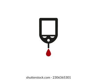Sangre, azúcar, glucólogo. Ilustración vectorial.