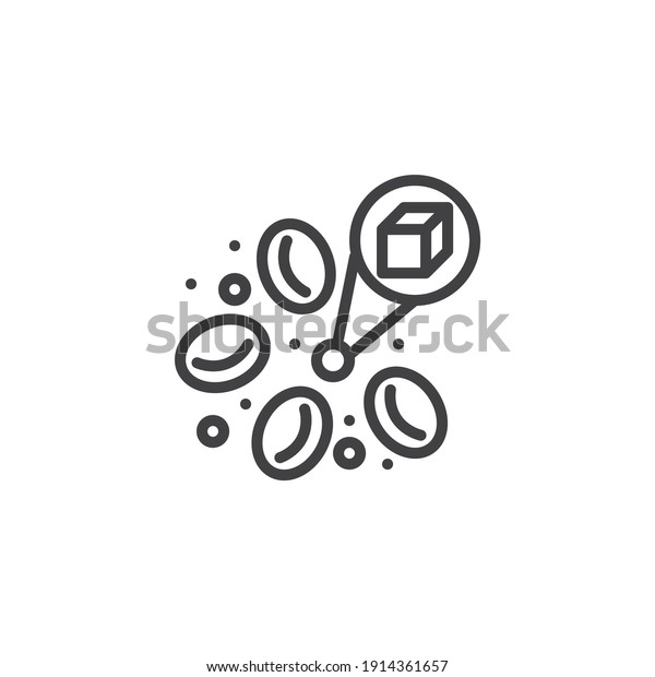 Blood sugar glucose line\
icon. linear style sign for mobile concept and web design. Diabetes\
blood sugar outline vector icon. Symbol, logo illustration. Vector\
graphics